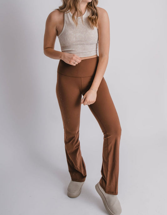 The Daily Flare Leggings (Brown)