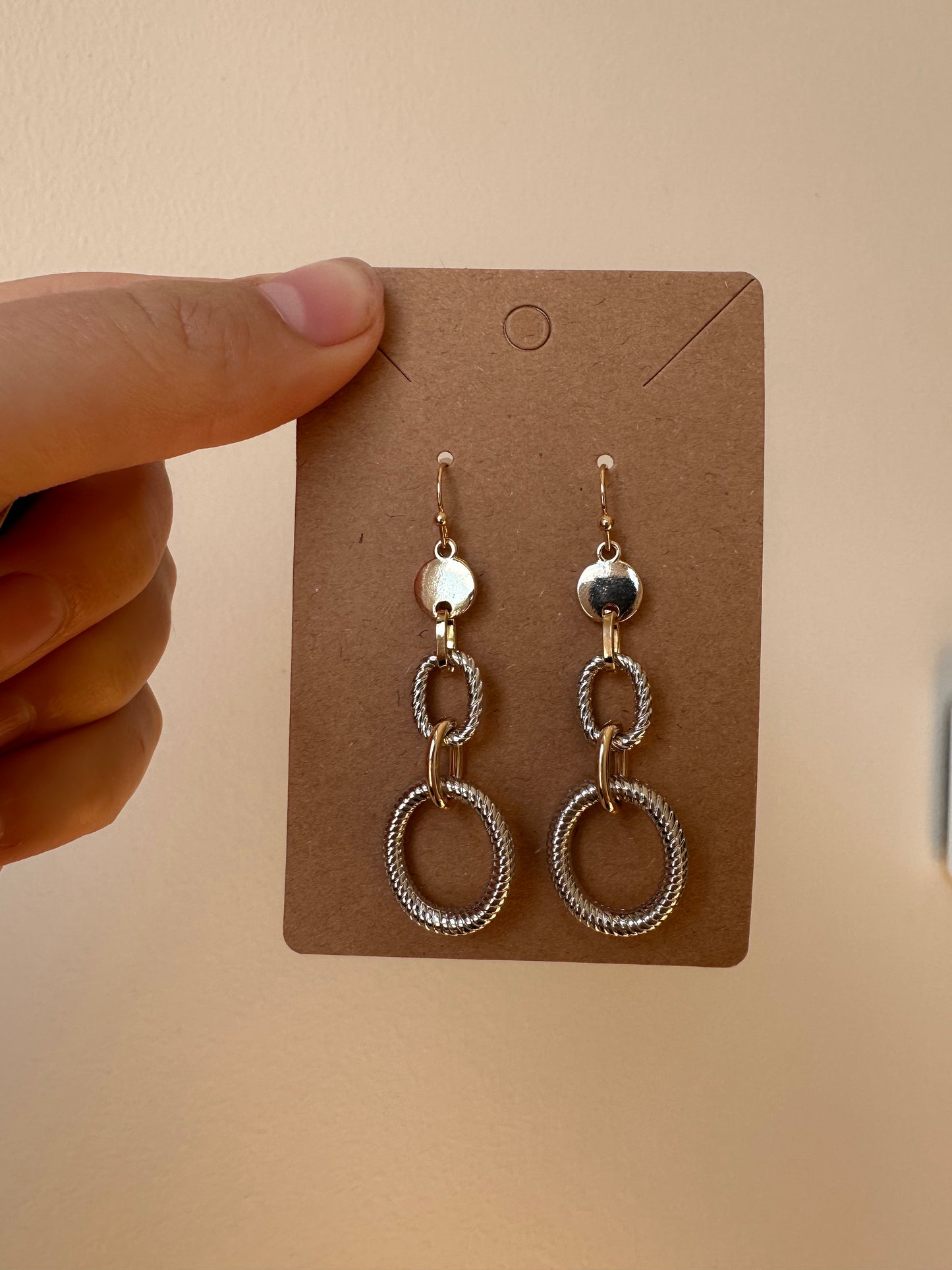 The Mixed Metal Textured Earrings