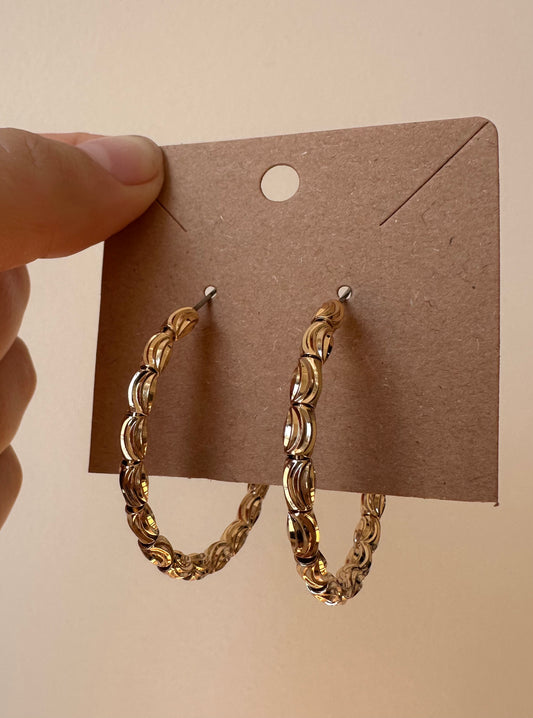 The Textured Gold Hoops