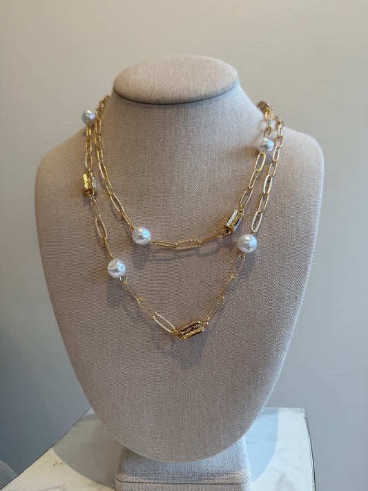 The Long Gold Textured Chain