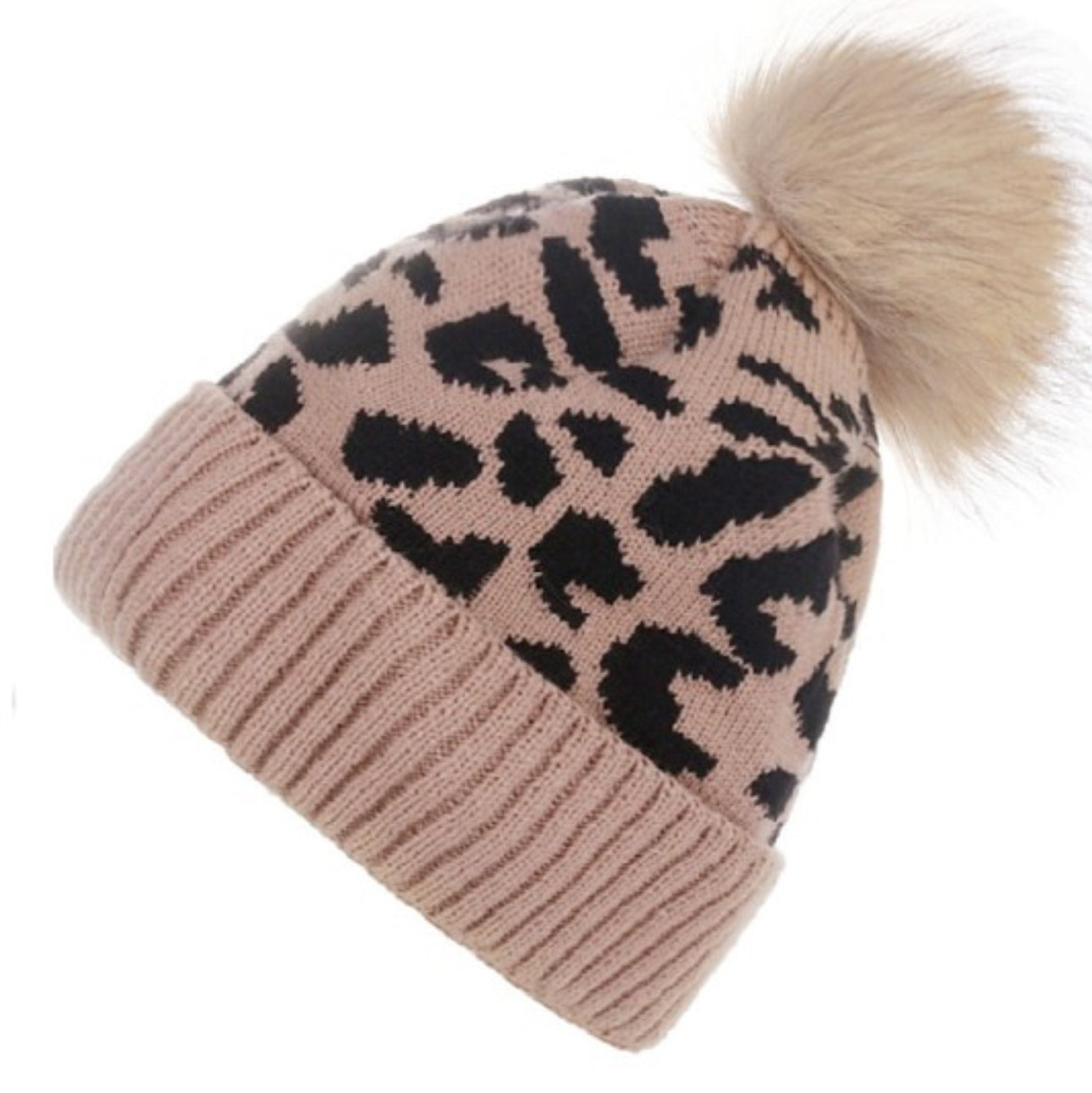 The Leopard Pom Pom Beanie (3 Colors)