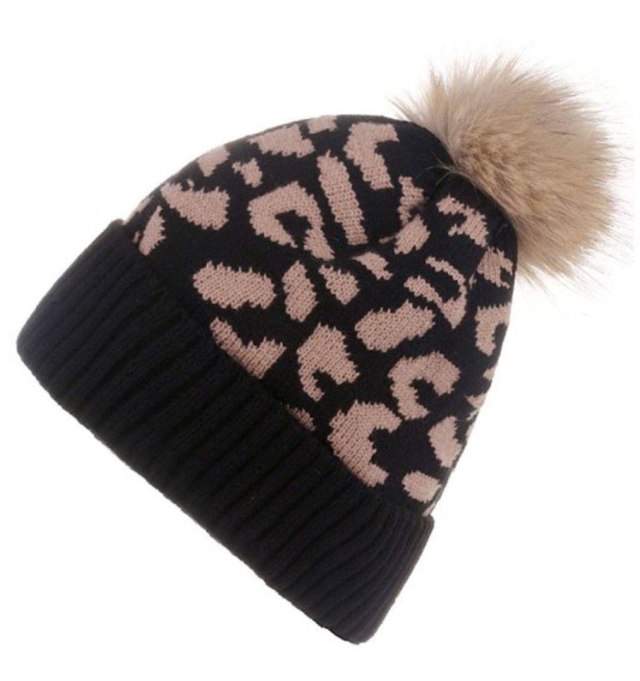 The Leopard Pom Pom Beanie (3 Colors)