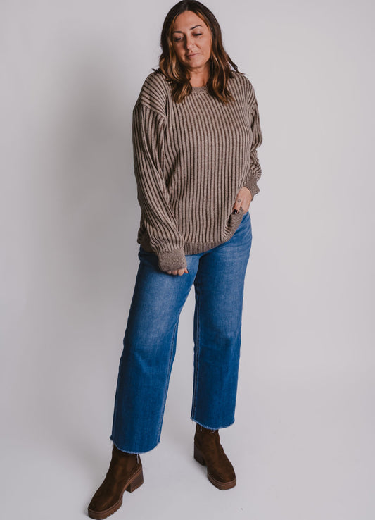 The Two-Toned Ribbed Sweater