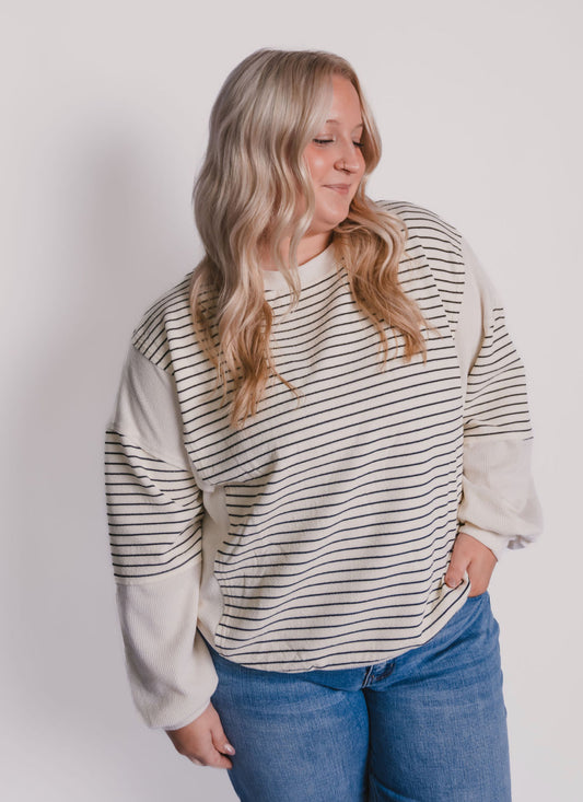 The Everyday Striped Crewneck (2 Colors)