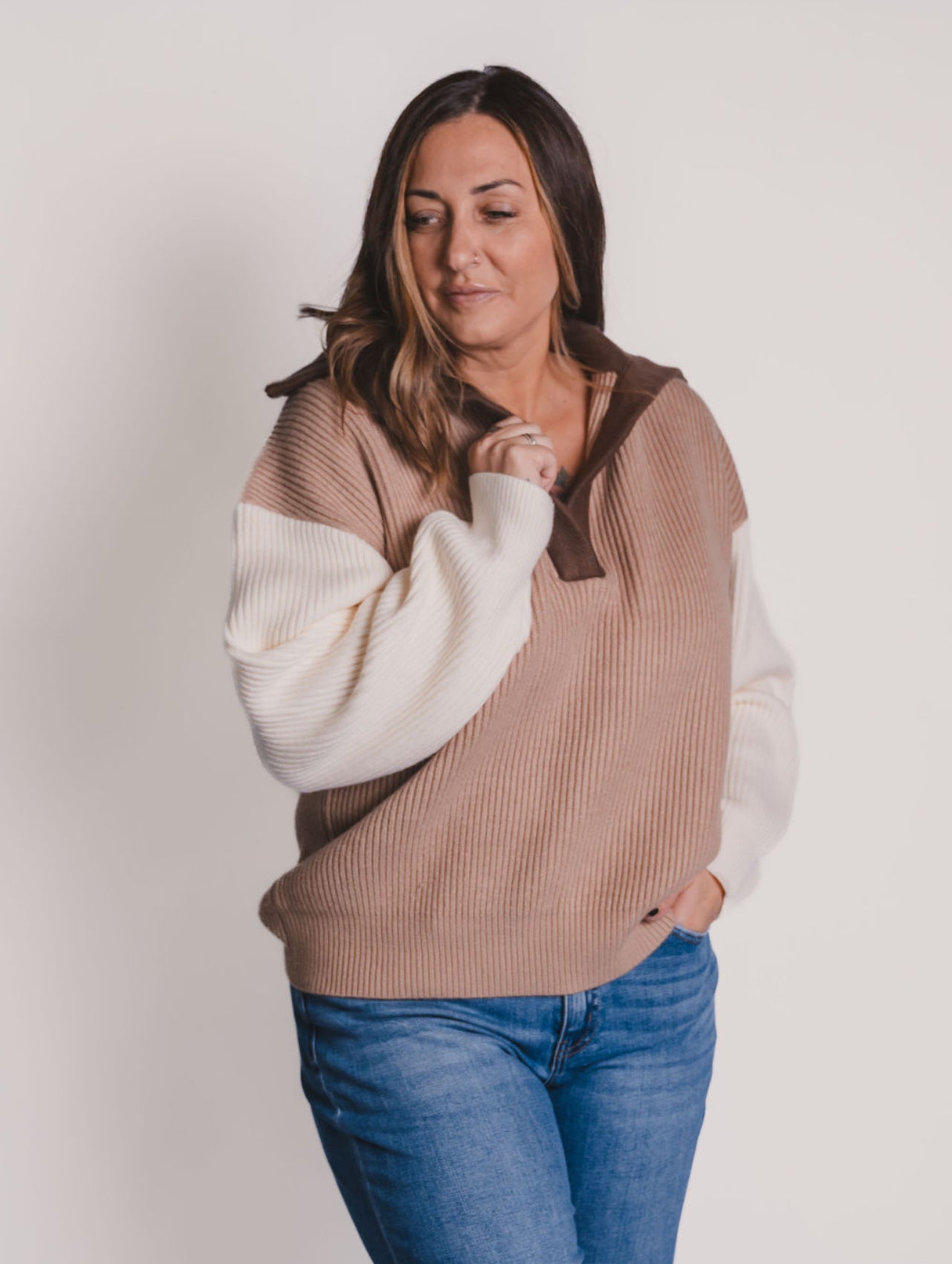 The Neutral Colorblock Sweater