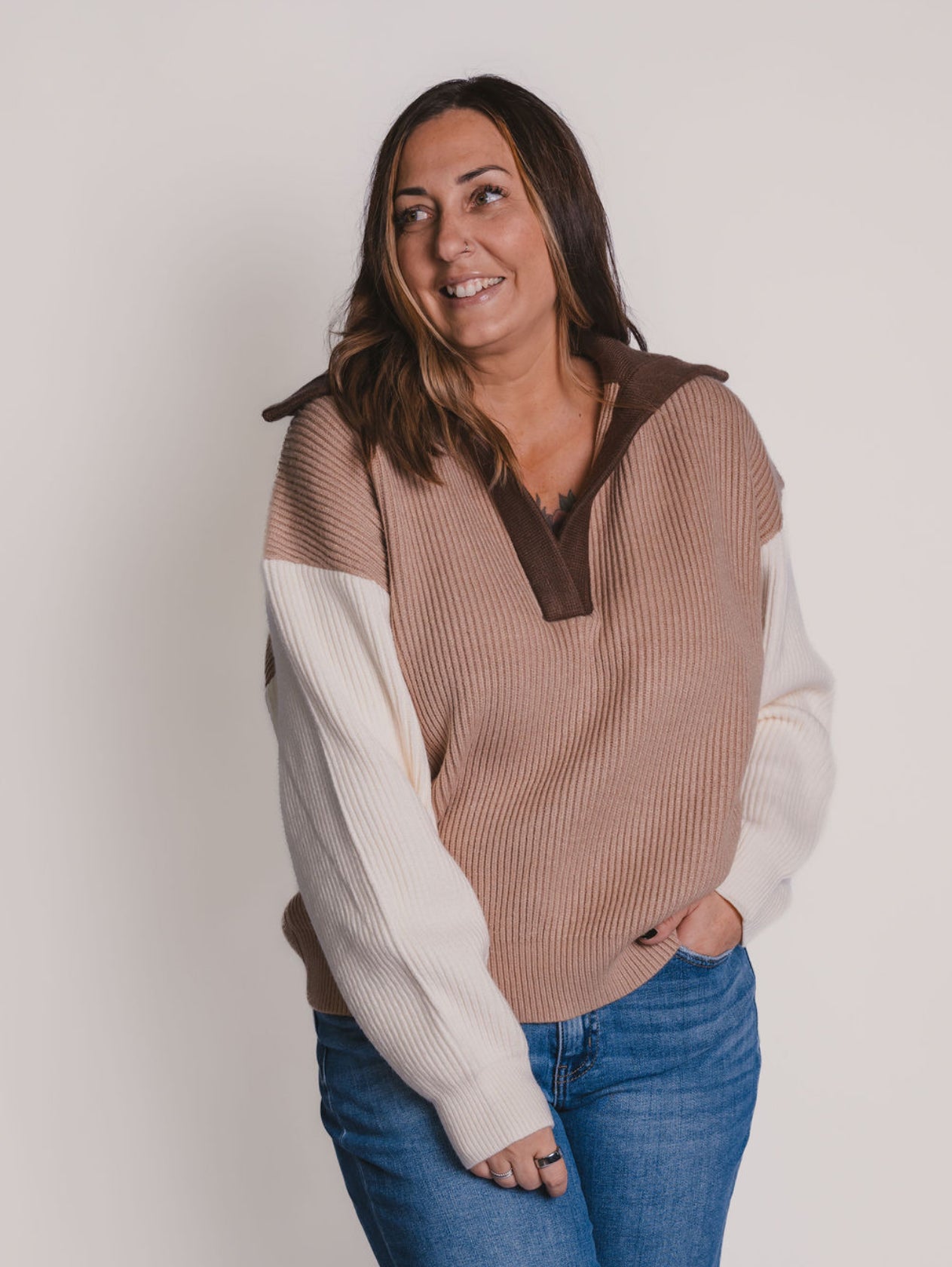 The Neutral Colorblock Sweater