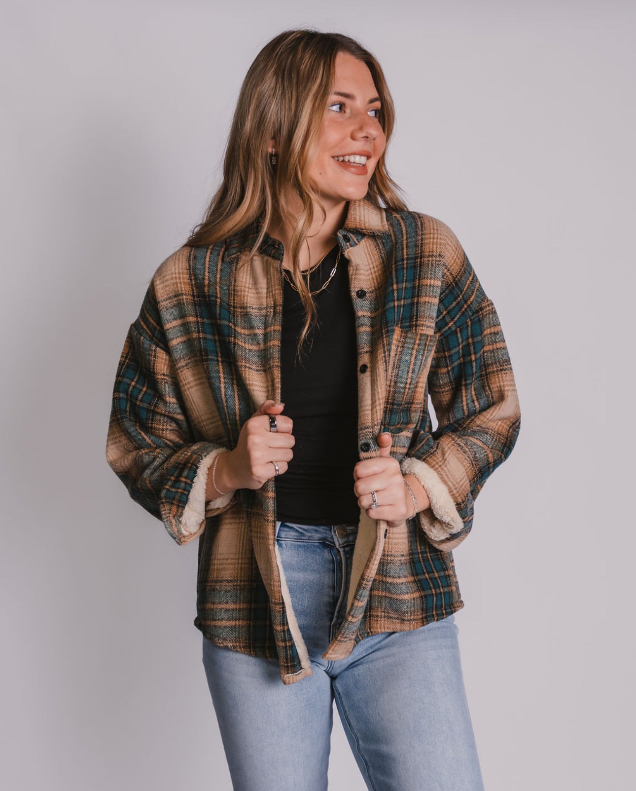 The Plaid Sherpa Lined Shacket