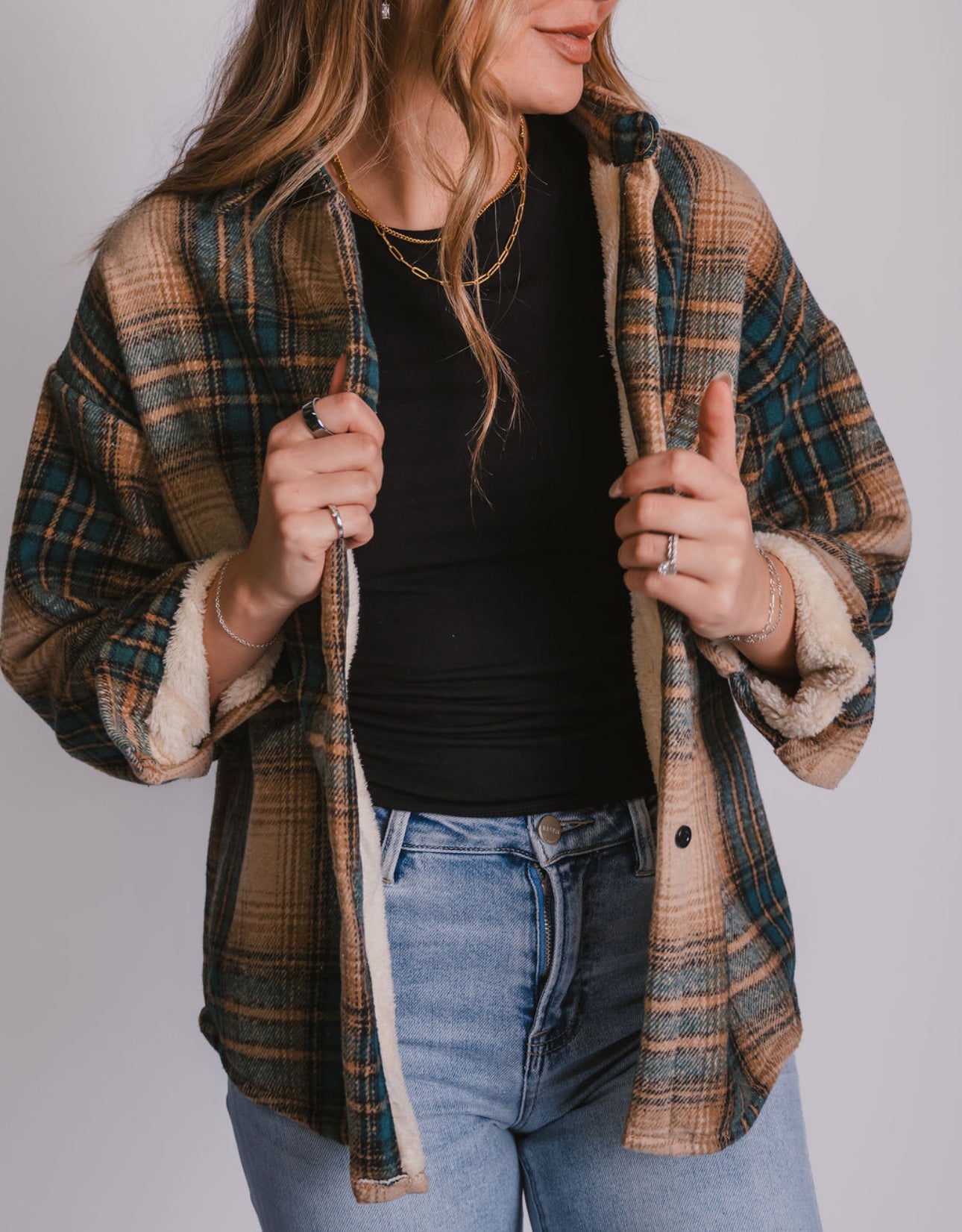 The Plaid Sherpa Lined Shacket
