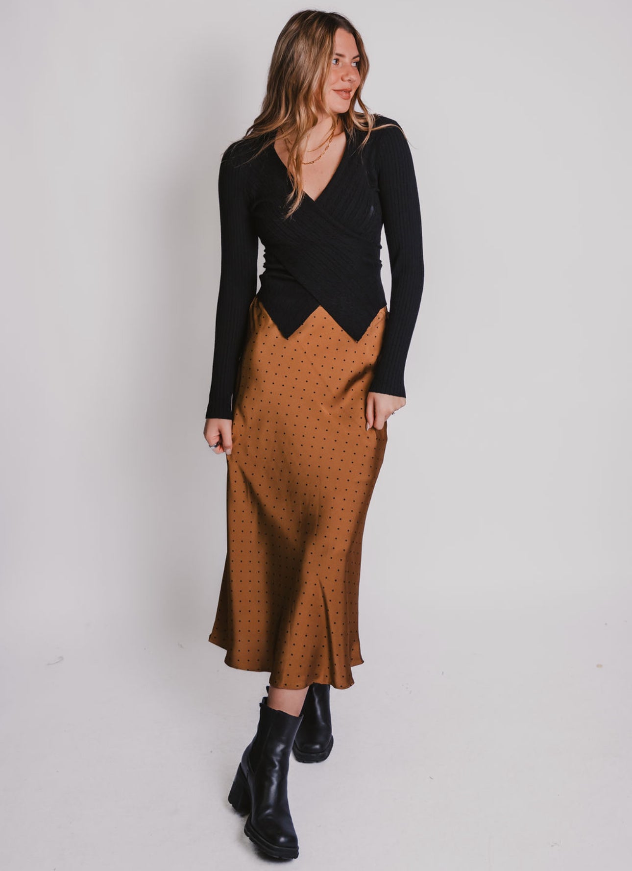 The V-Neck Wrapped Knit Sweater