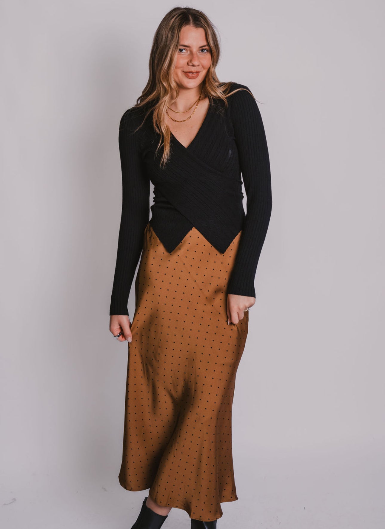 The V-Neck Wrapped Knit Sweater