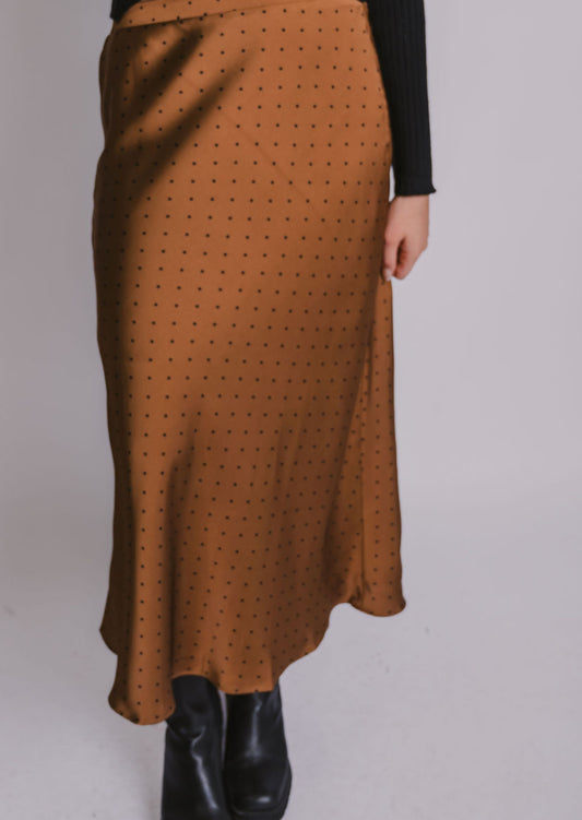 The Polka Dot Satin Skirt