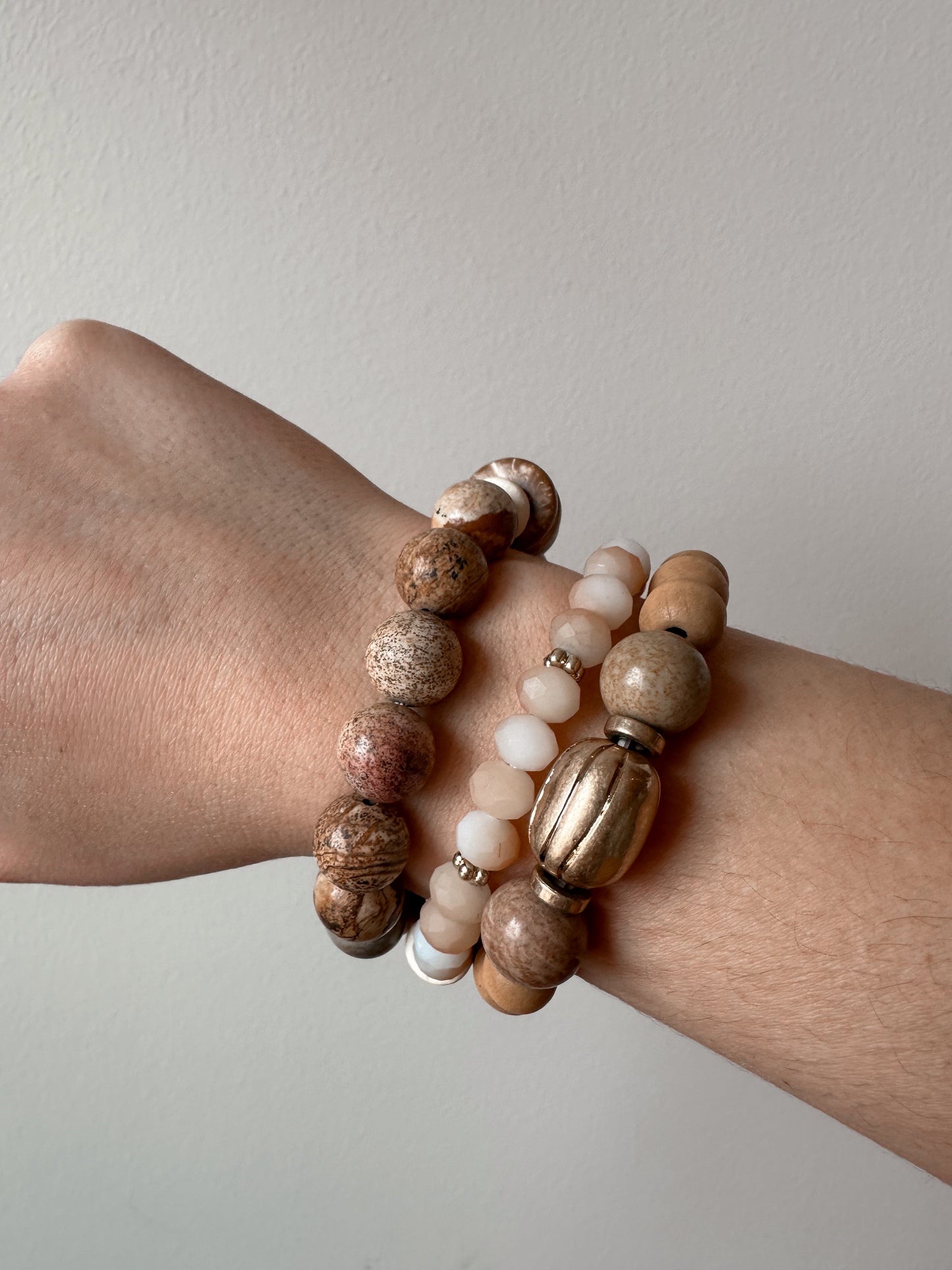 The Triple Threat Natural Stone Bracelet Set