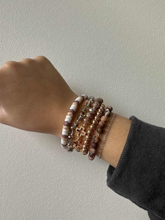 The Brown & Gold Bracelet Set