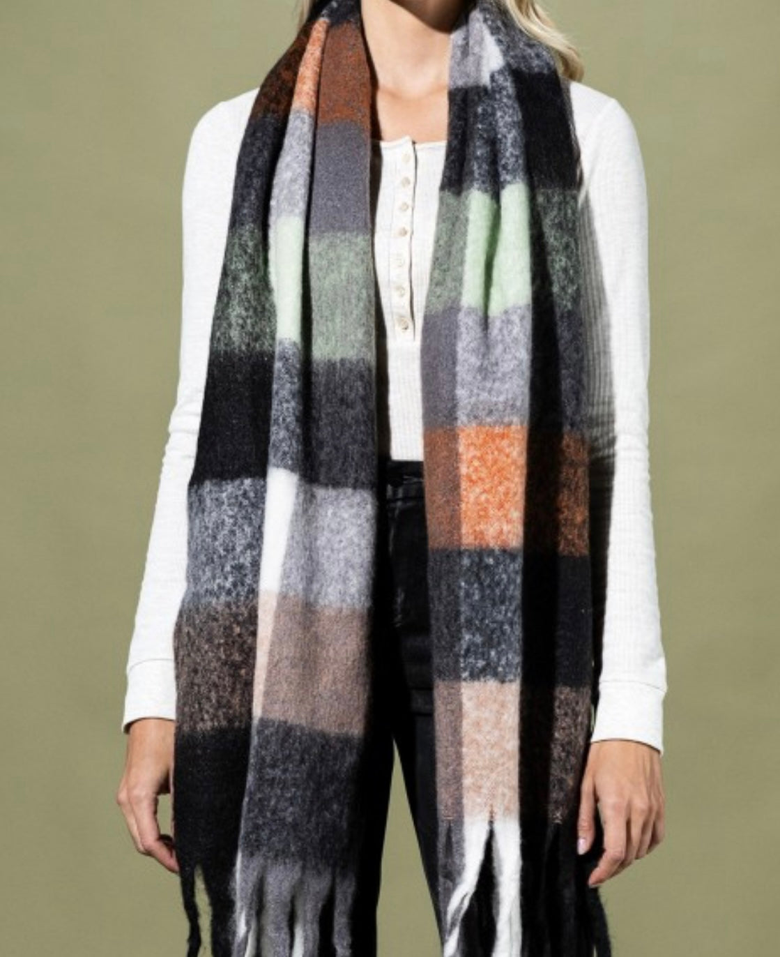 The Multi Colored Plaid Scarf