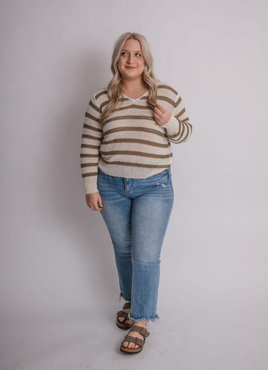 The Striped Lightweight Sweater Top