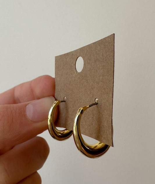 The Mini Oval Hoop Earrings (2 Colors)