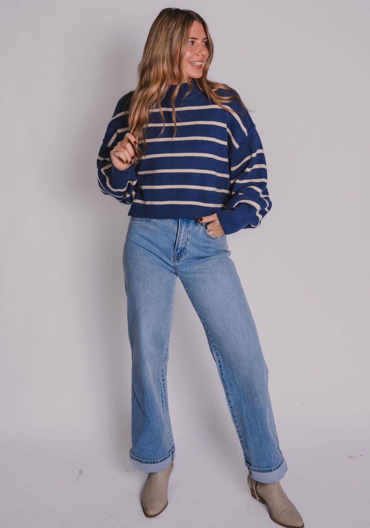 The Navy Striped Sweater