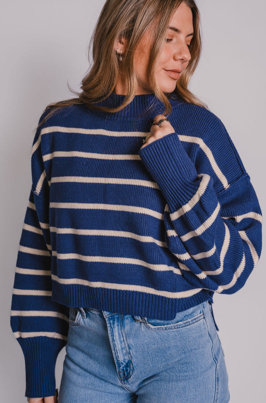 The Navy Striped Sweater