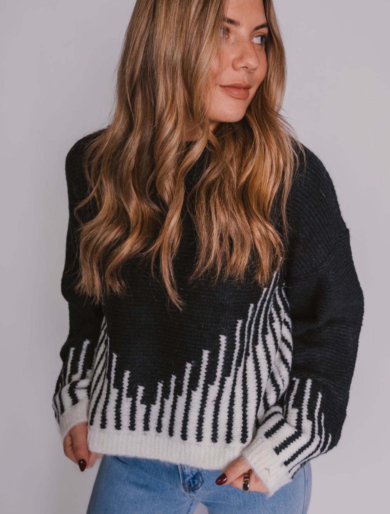 The Black & Ivory Isabelle Sweater