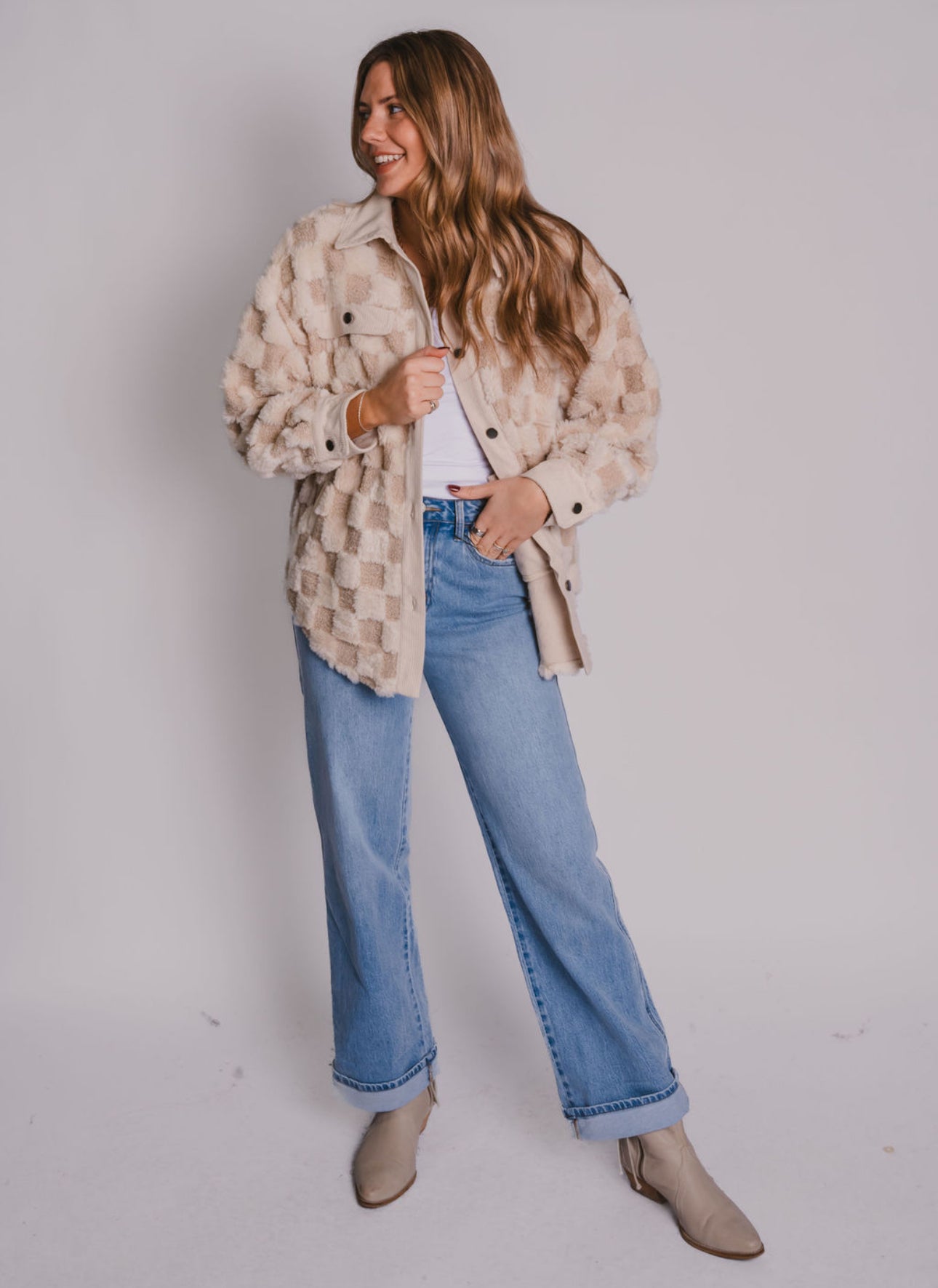 The Checkered Sherpa Button Up