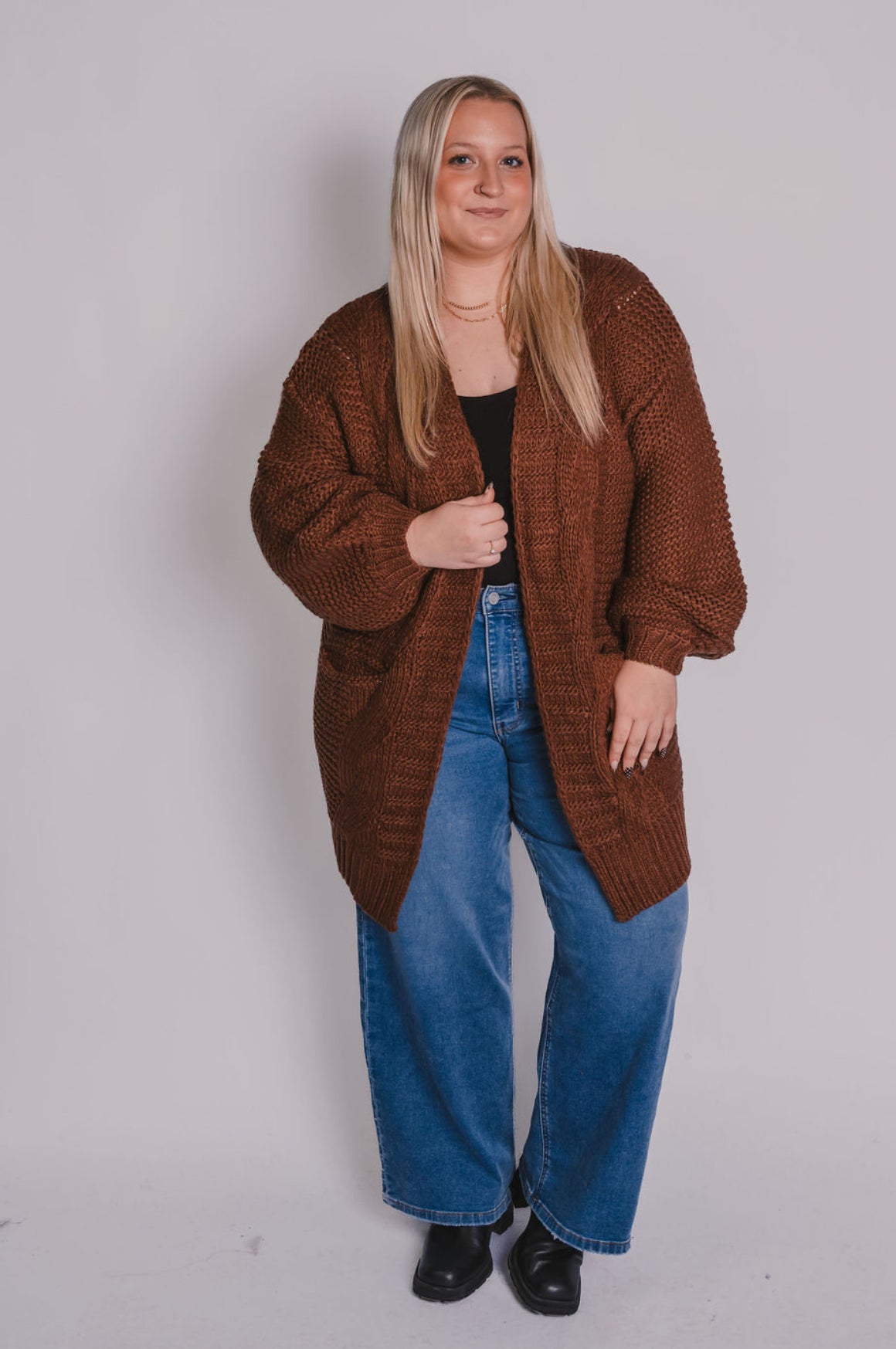 The Chunky Cable Knit Cardigan