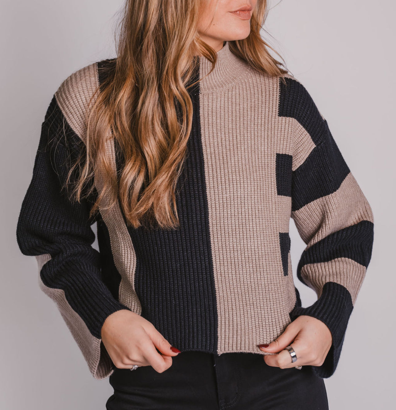 The Color Block Contrast Sweater