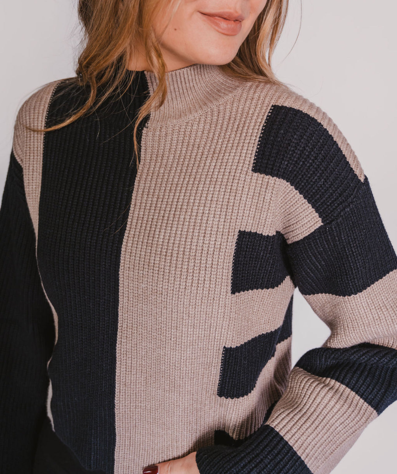 The Color Block Contrast Sweater