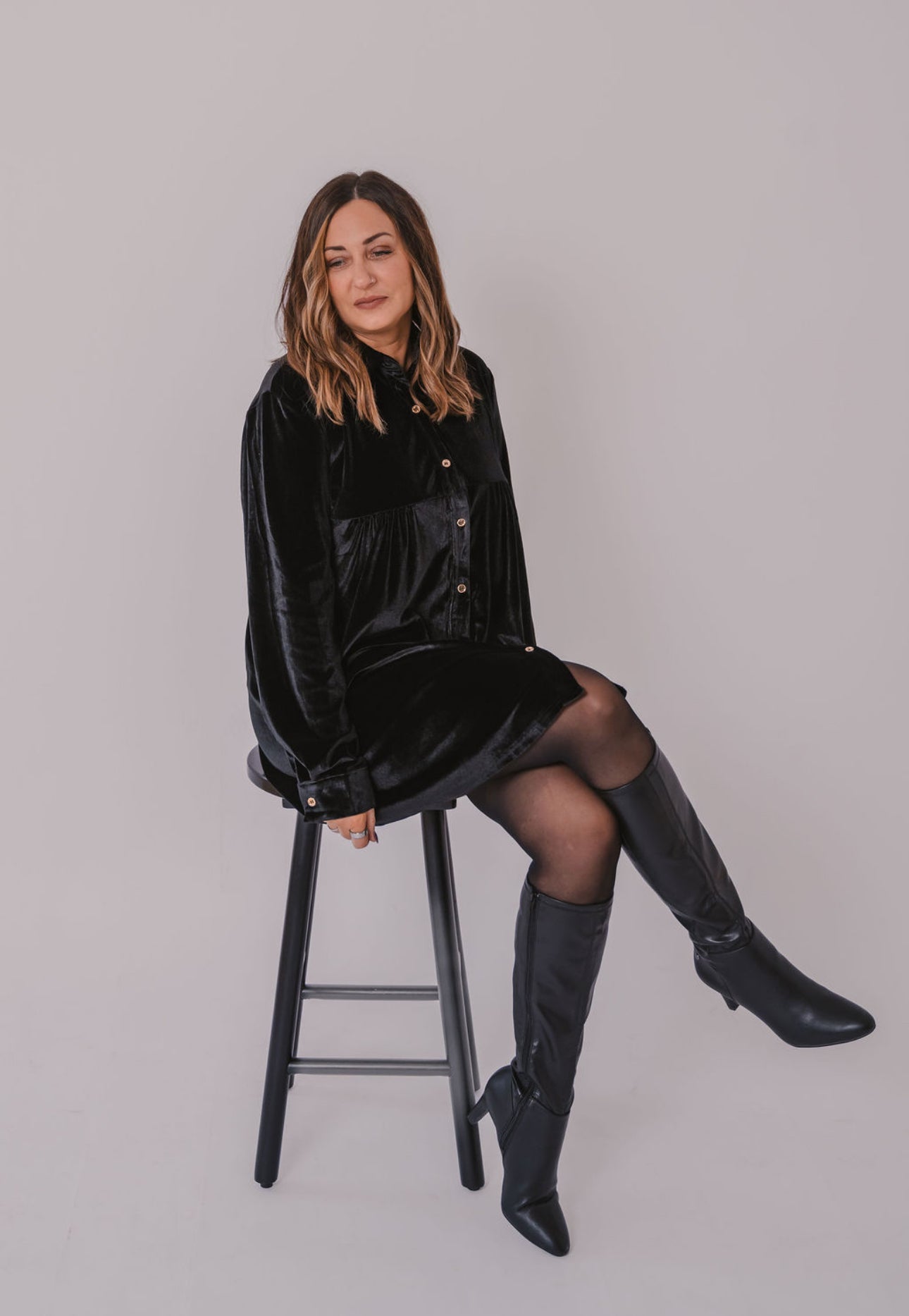 The Soft Velvet Mini Dress