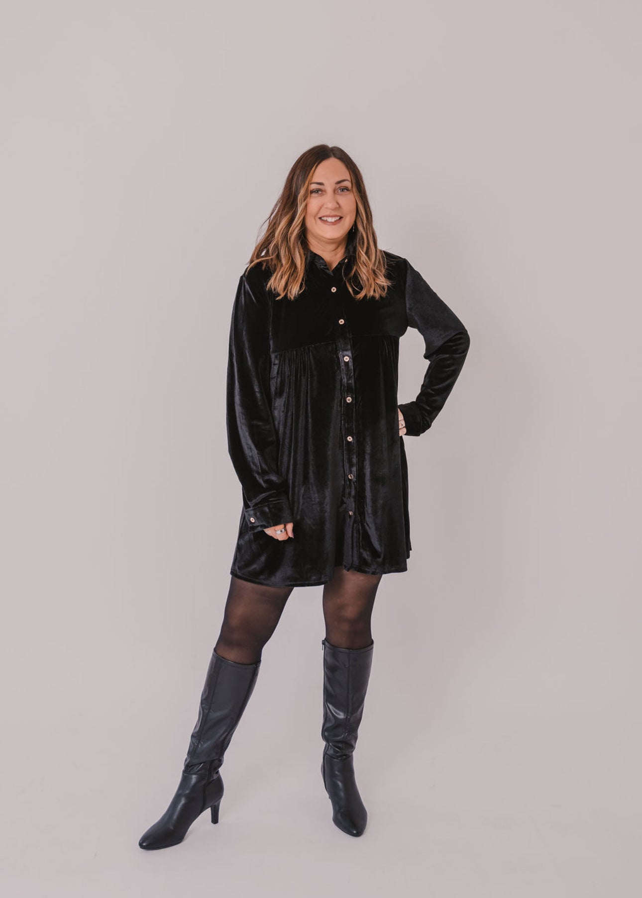 The Soft Velvet Mini Dress