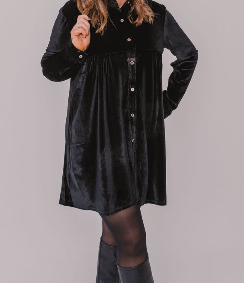 The Soft Velvet Mini Dress