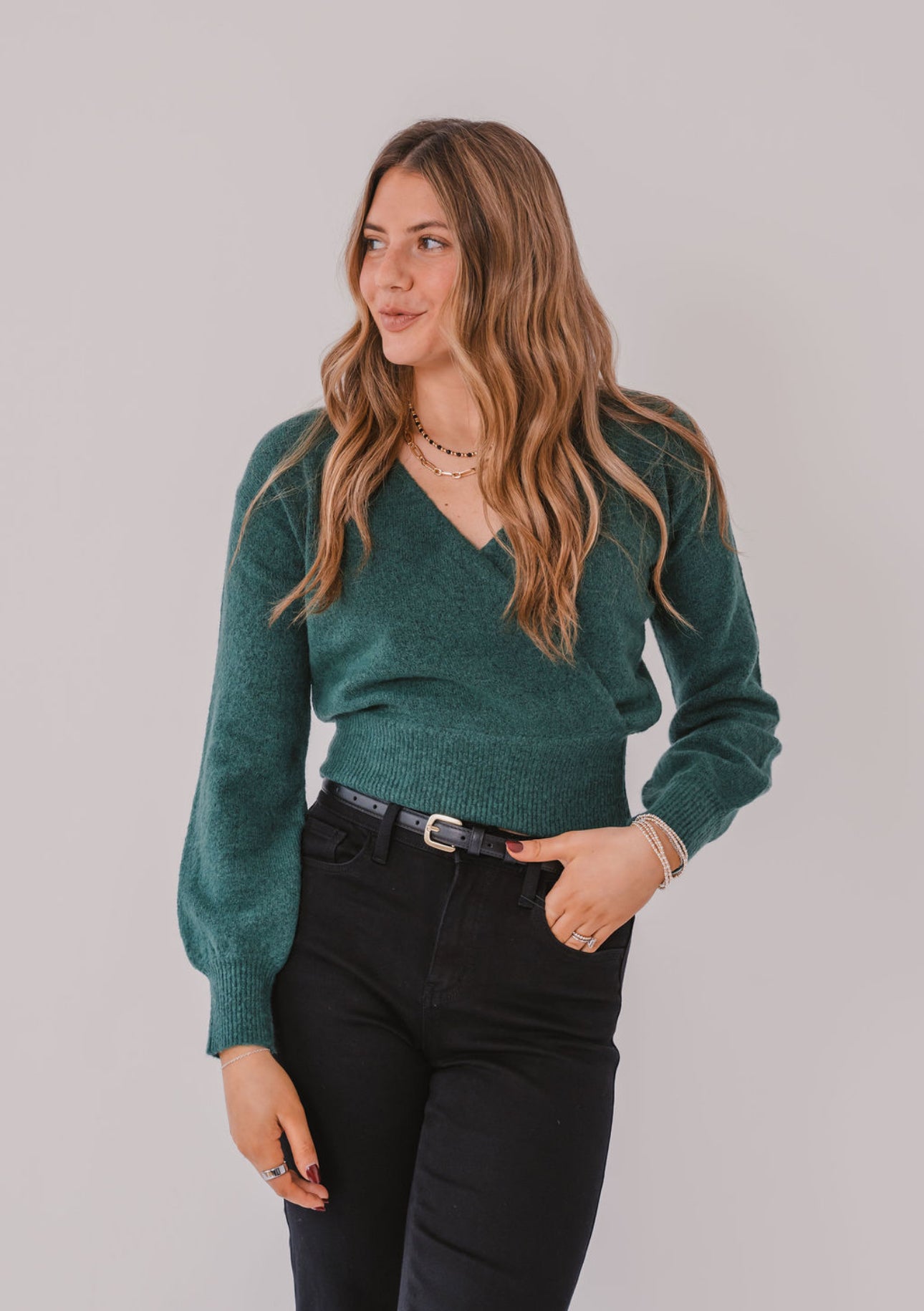 The Mistletoe Wrap Sweater
