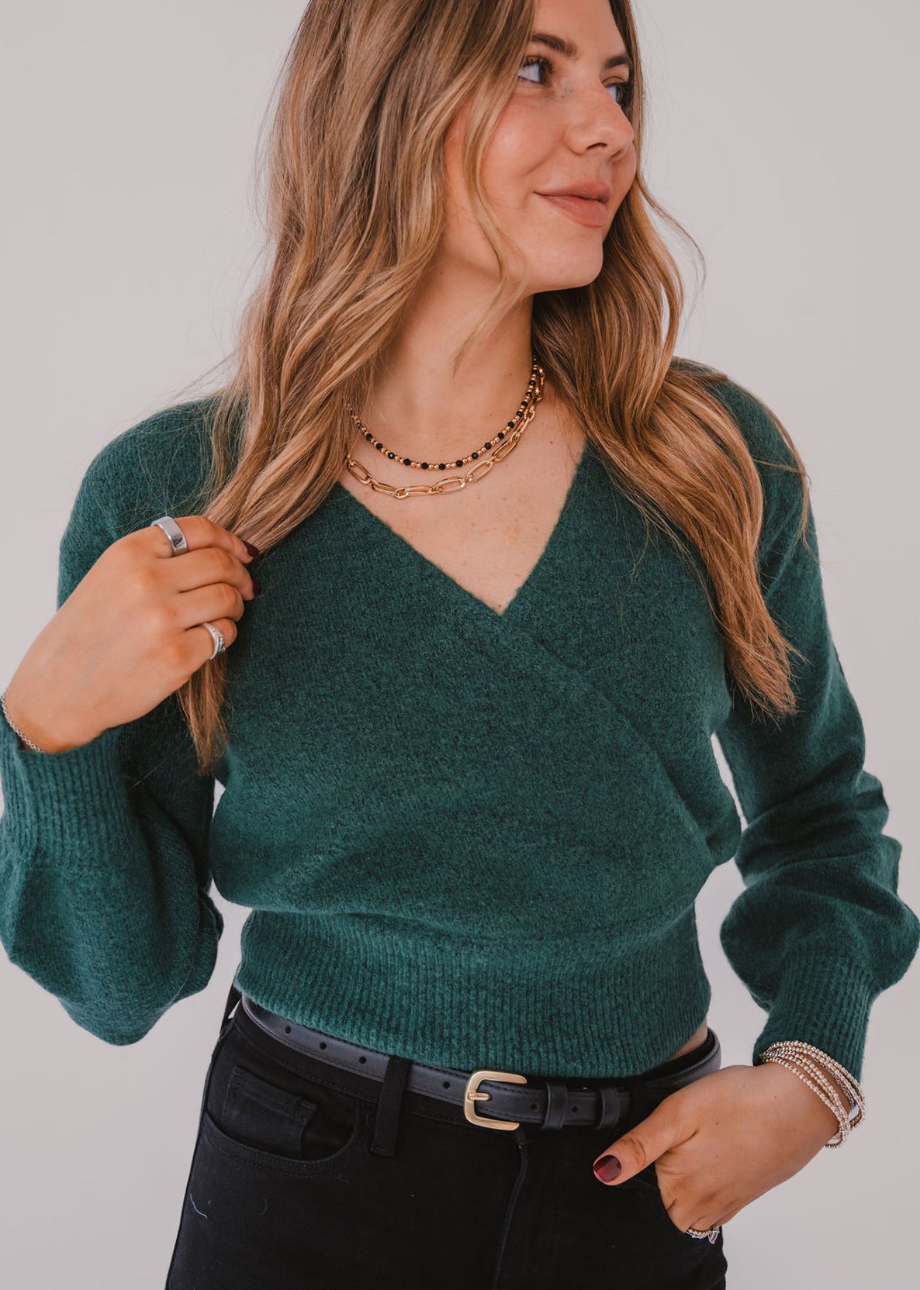 The Mistletoe Wrap Sweater
