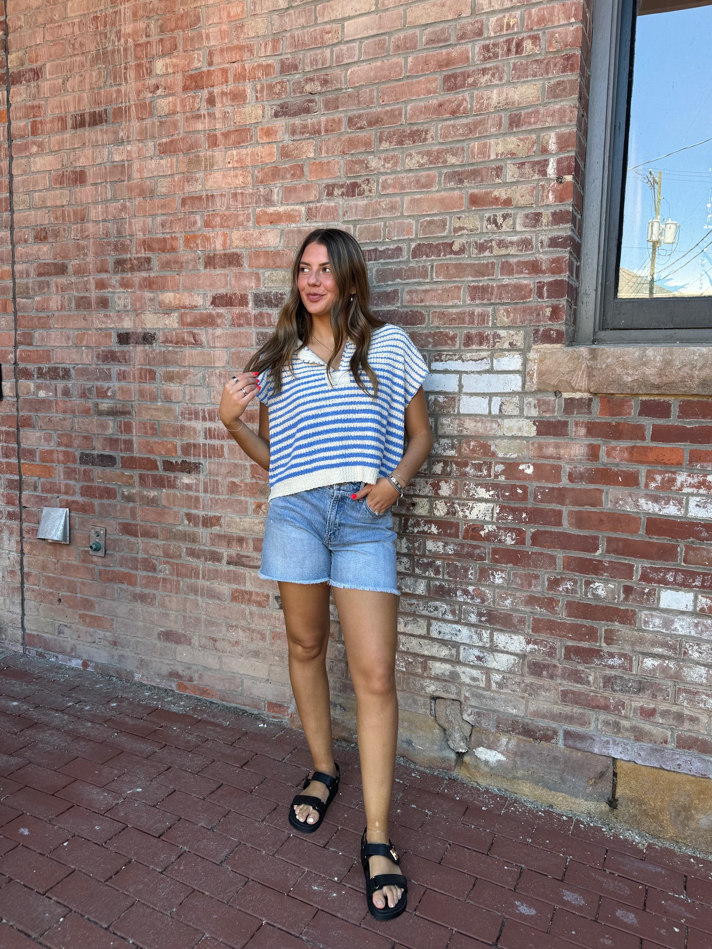 The Blue & White Striped Sweater