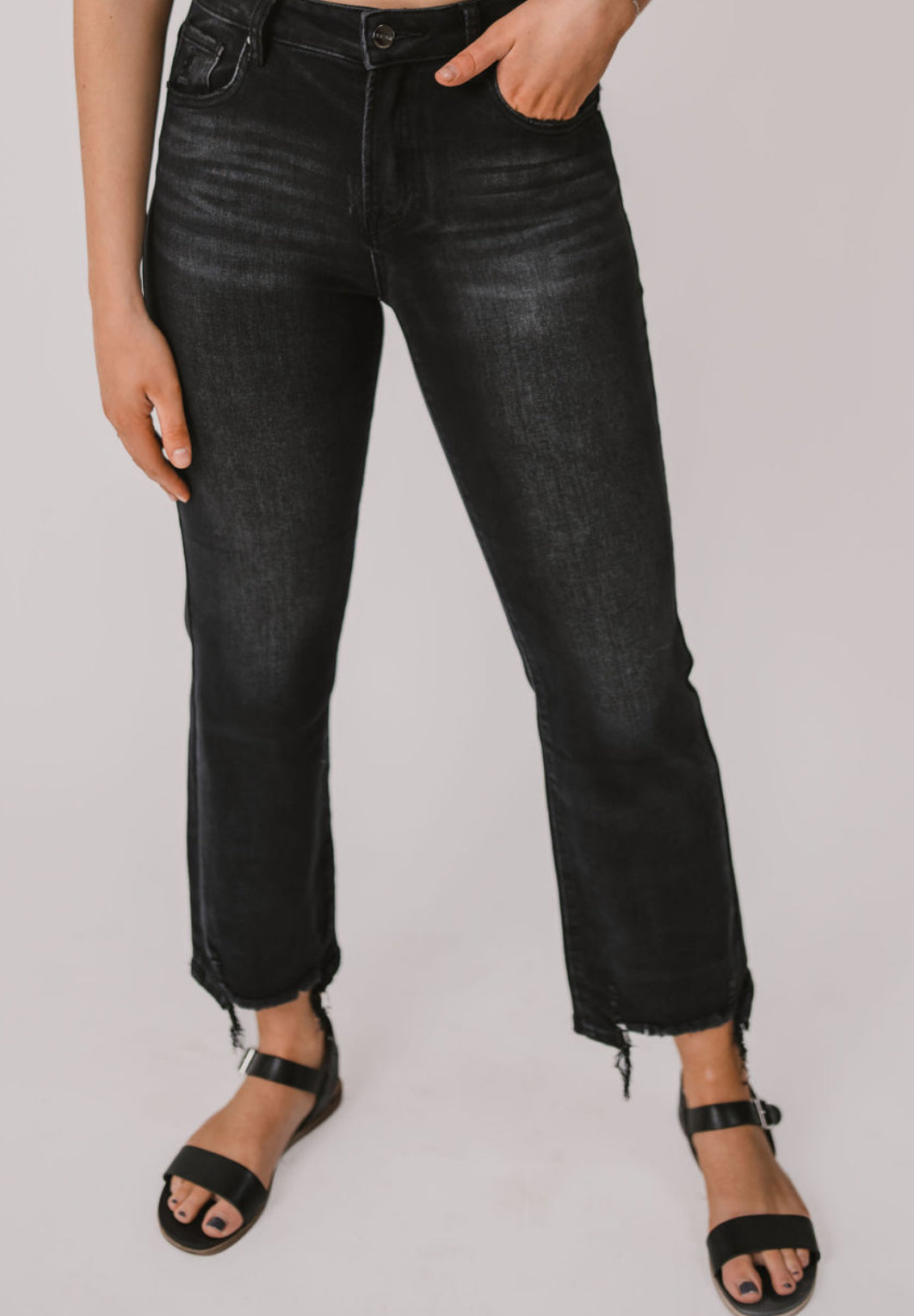 The Black High Rise Relaxed Renee Jeans