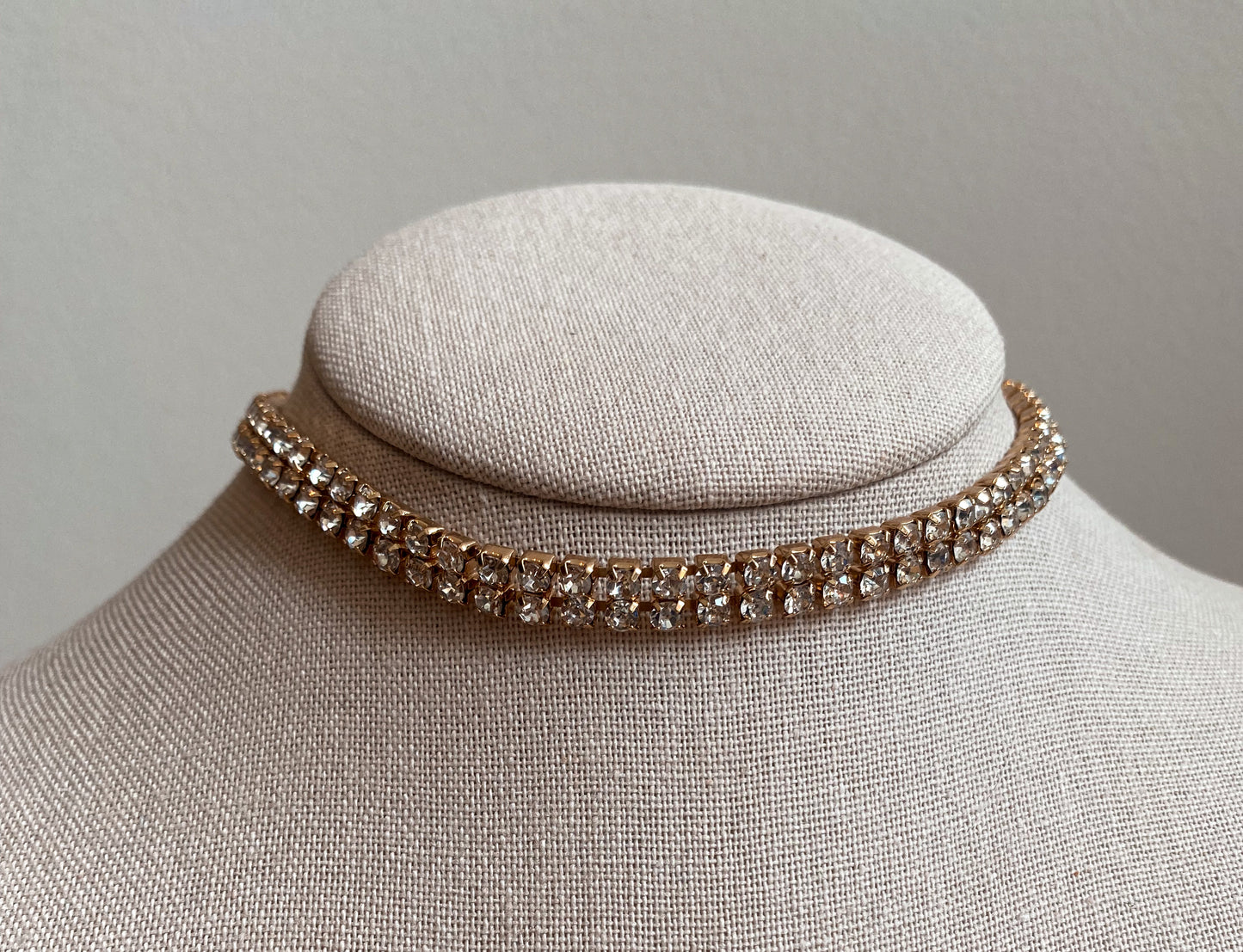 The Double Rhinestone Necklace