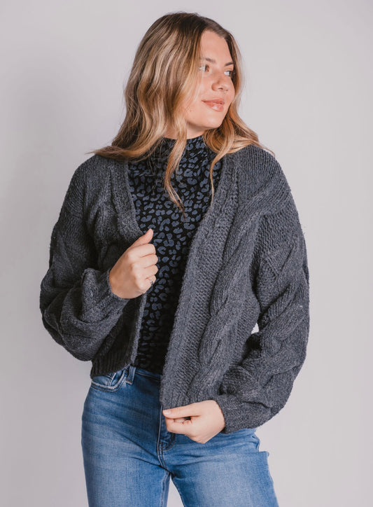 The Cozy Knit Grey Cardigan