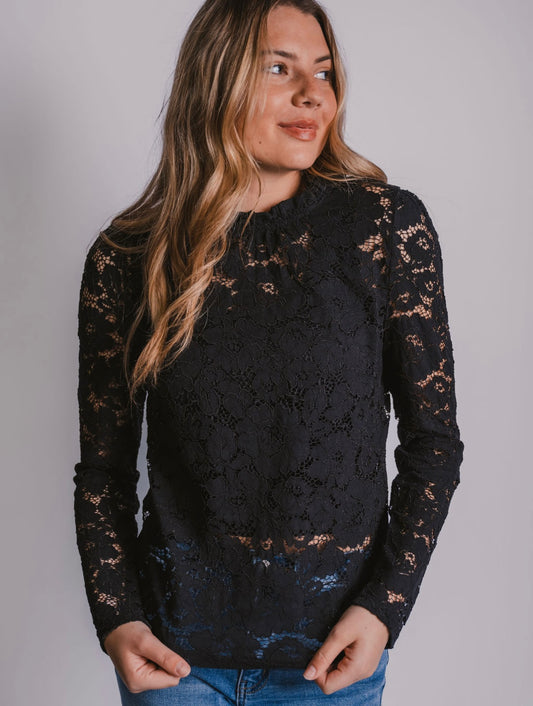 The Mesh Black Blouse