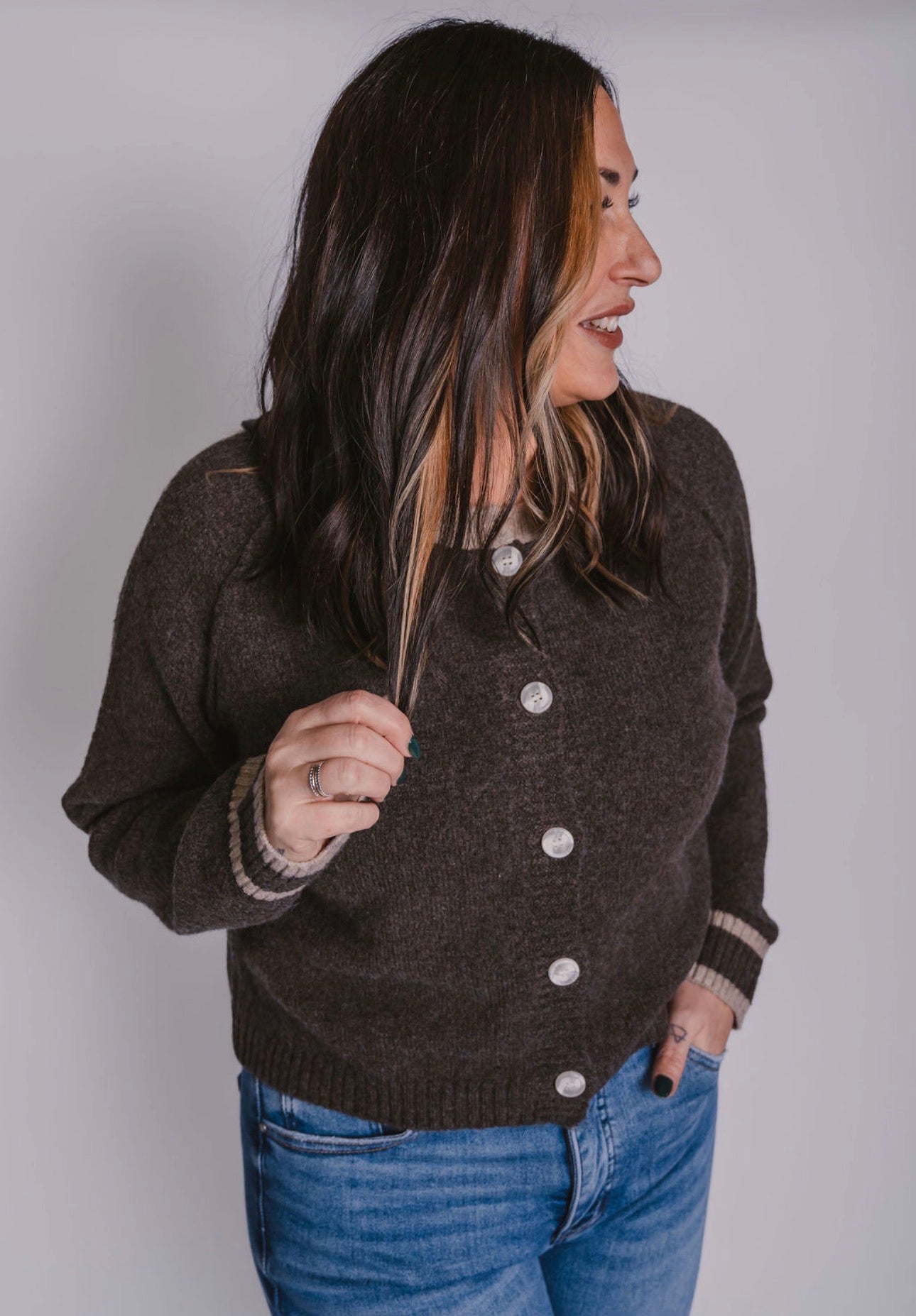 The Bella Button Up Cardigan Sweater