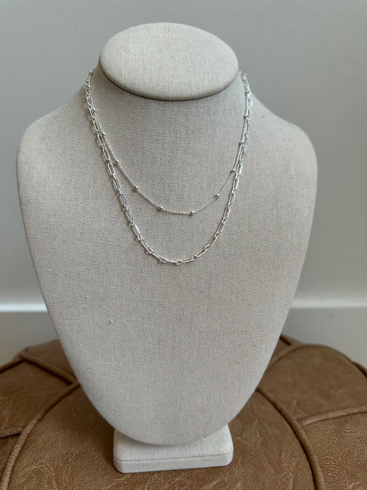 The Double Layer Link Necklace (2 colors)