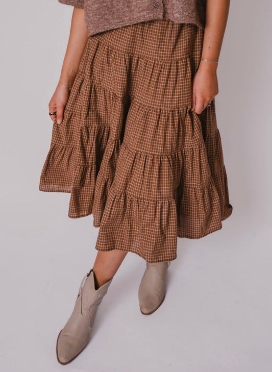 The Gingham Tiered Skirt