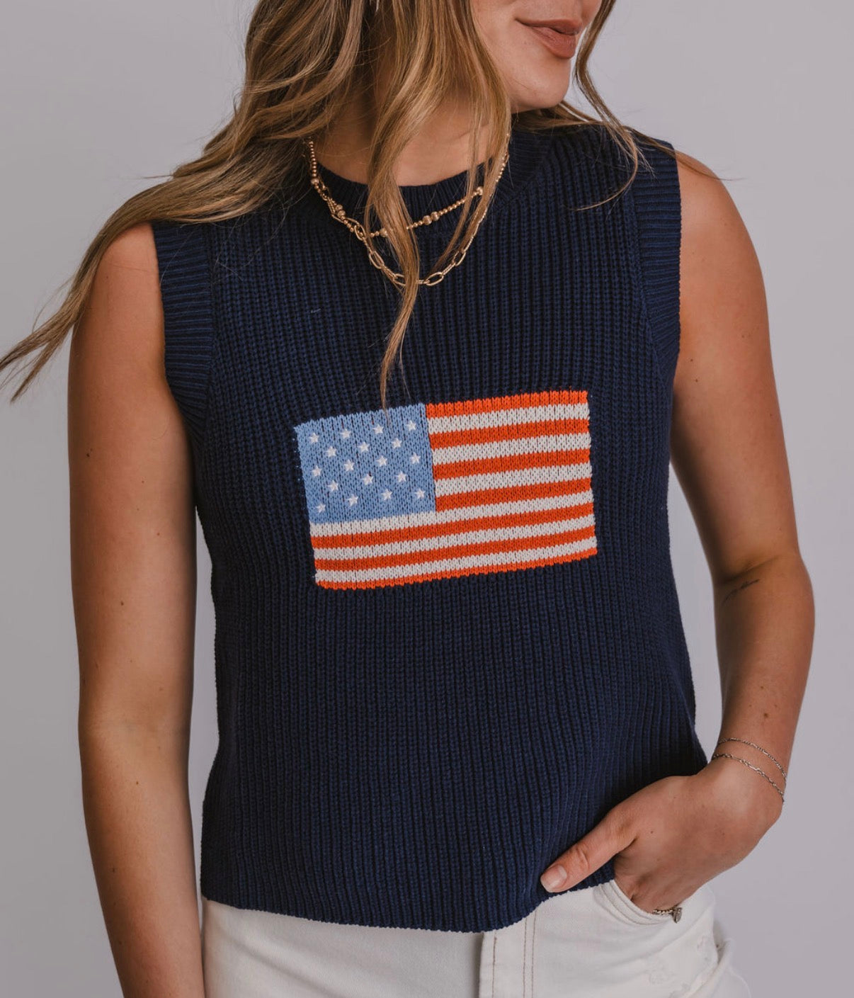 The All-American Sleeveless Sweater