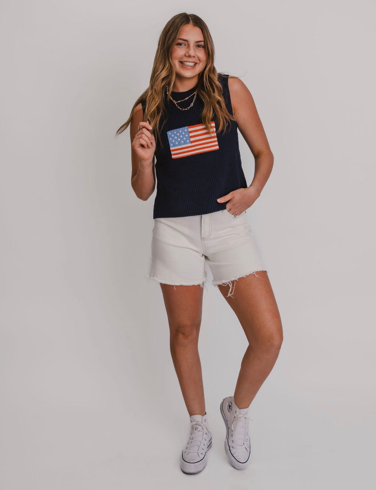 The All-American Sleeveless Sweater