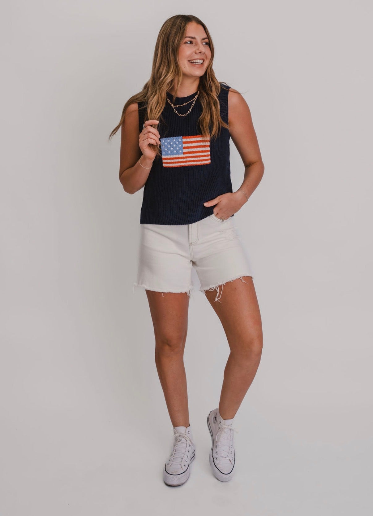 The All-American Sleeveless Sweater
