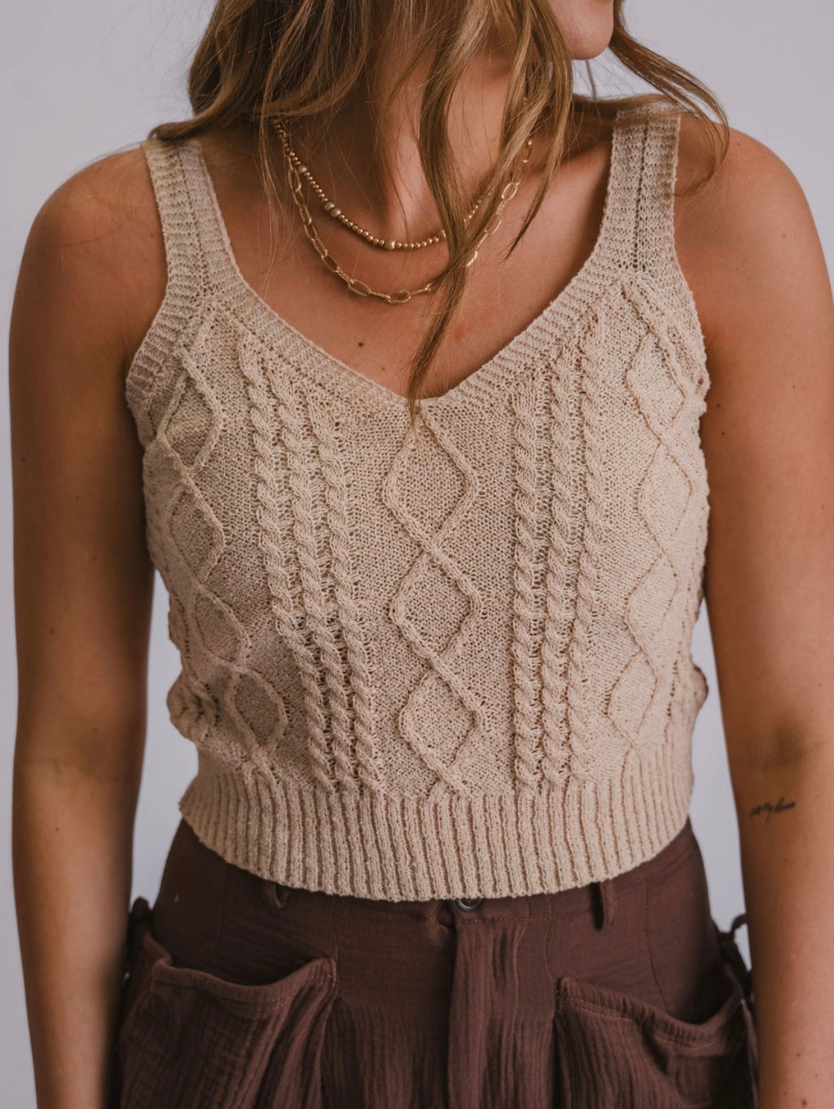 The Cable Knit Tank Top