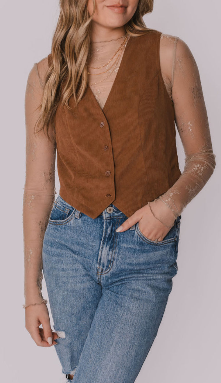 The Courtney Corduroy Vest