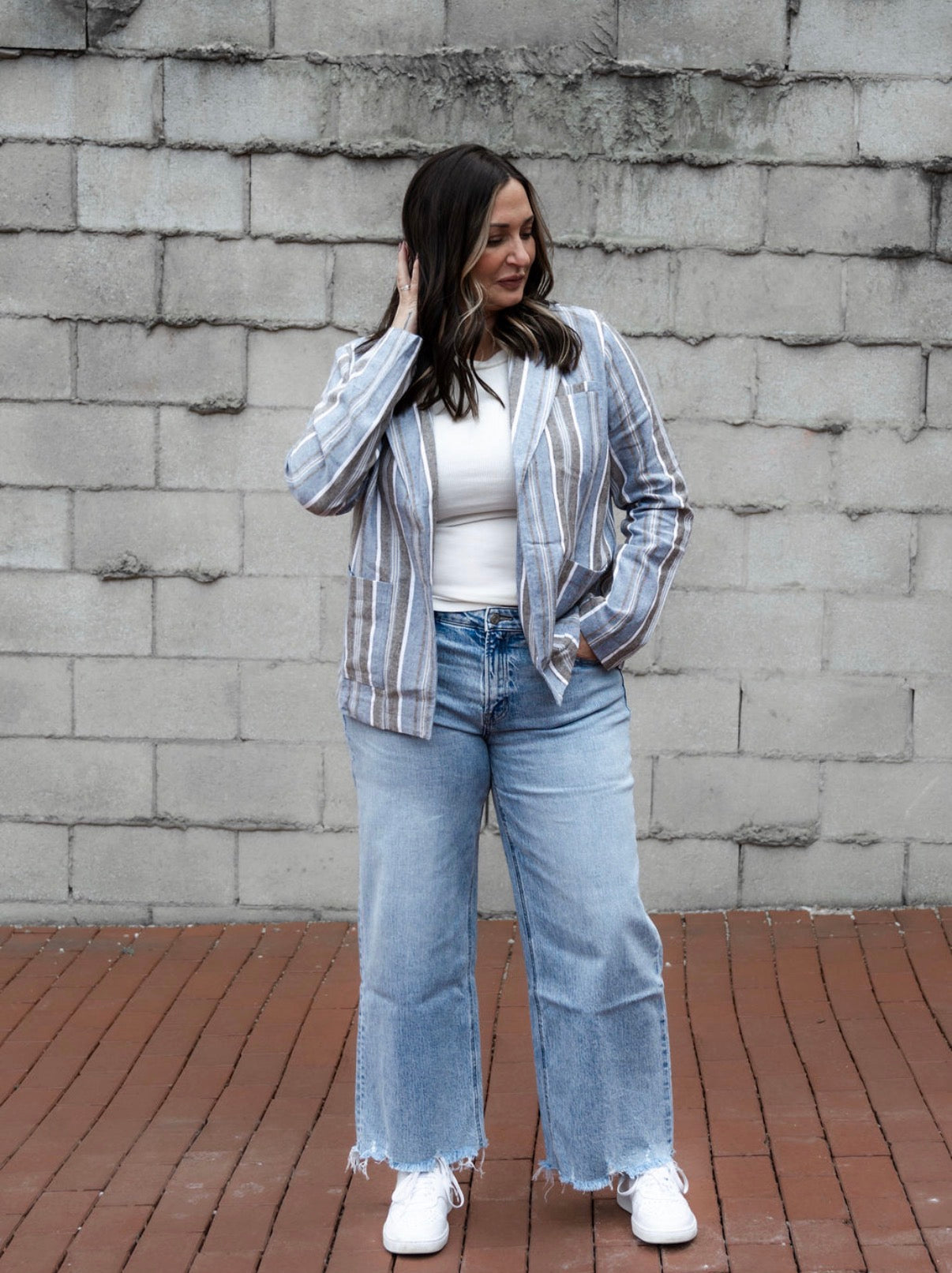 The Striped Linen Blazer