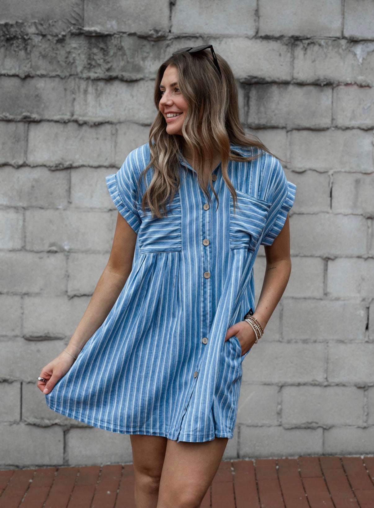 The Coastal Blue Striped Dress