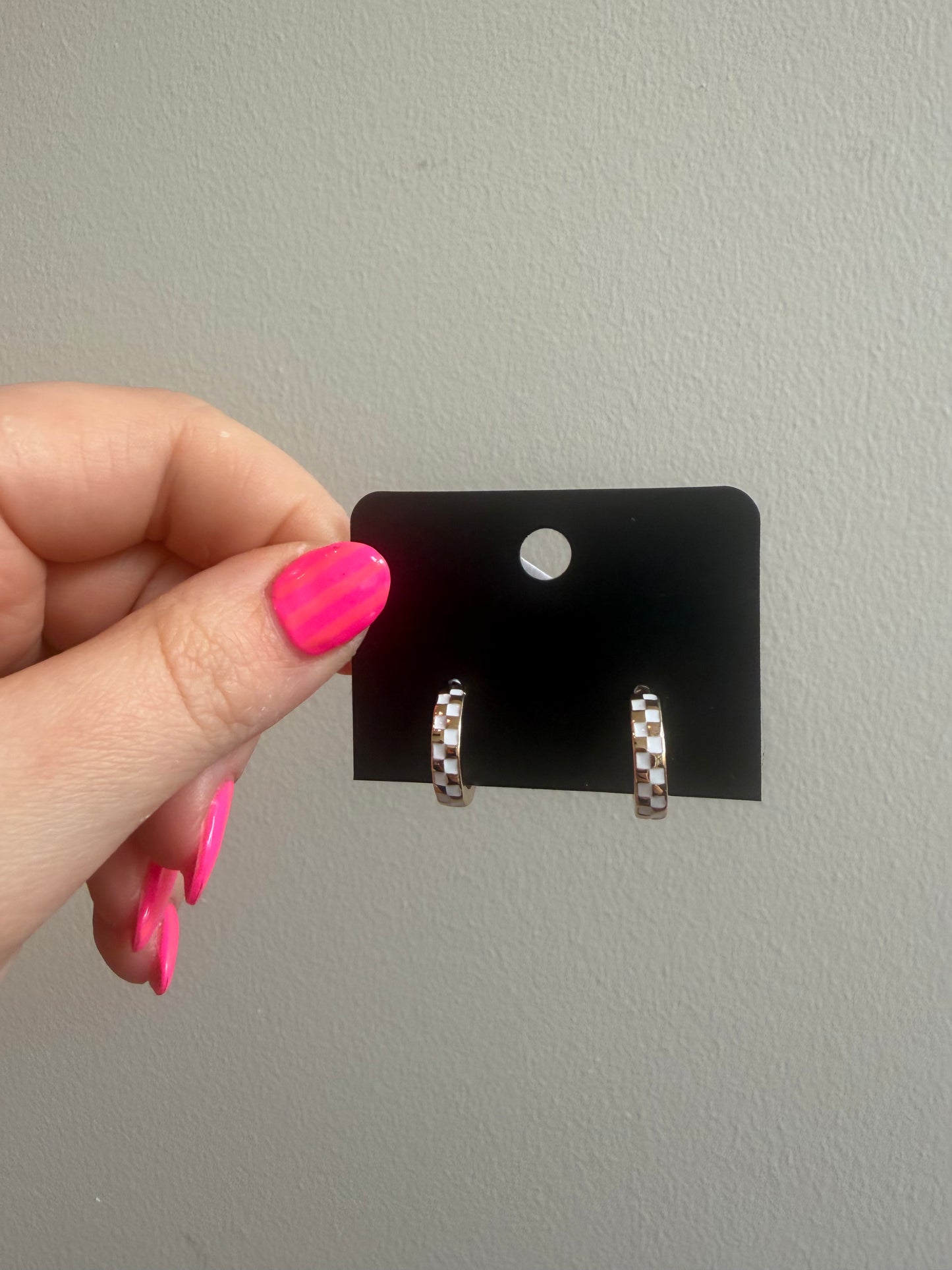 The Mini Checkered Hoops