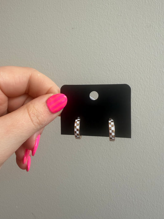 The Mini Checkered Hoops