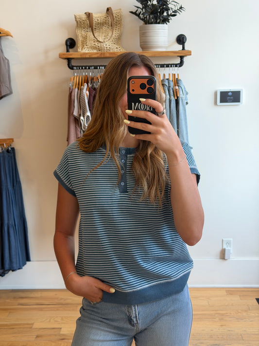 The Striped Henley Short Sleeve